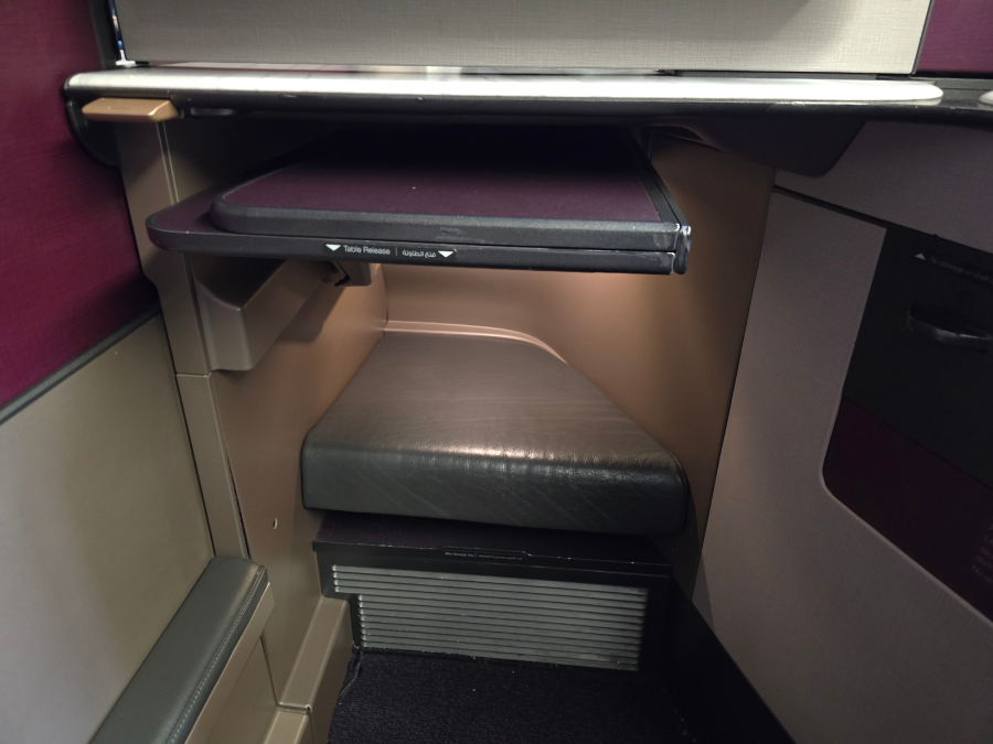 カタール航空のビジネスクラスの座席