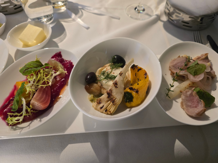 ルフトハンザ航空ファーストクラスの機内食