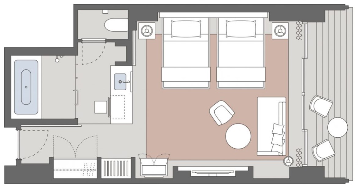 ANAインターコンチネンタル石垣リゾートホテルのベイウィングの間取り図