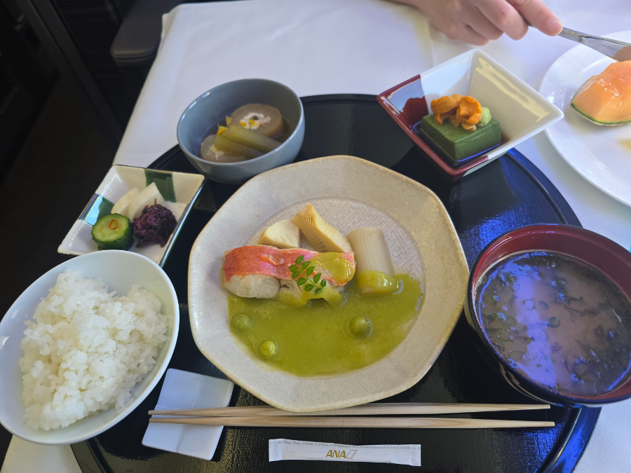 ANAファーストクラス 機内食
