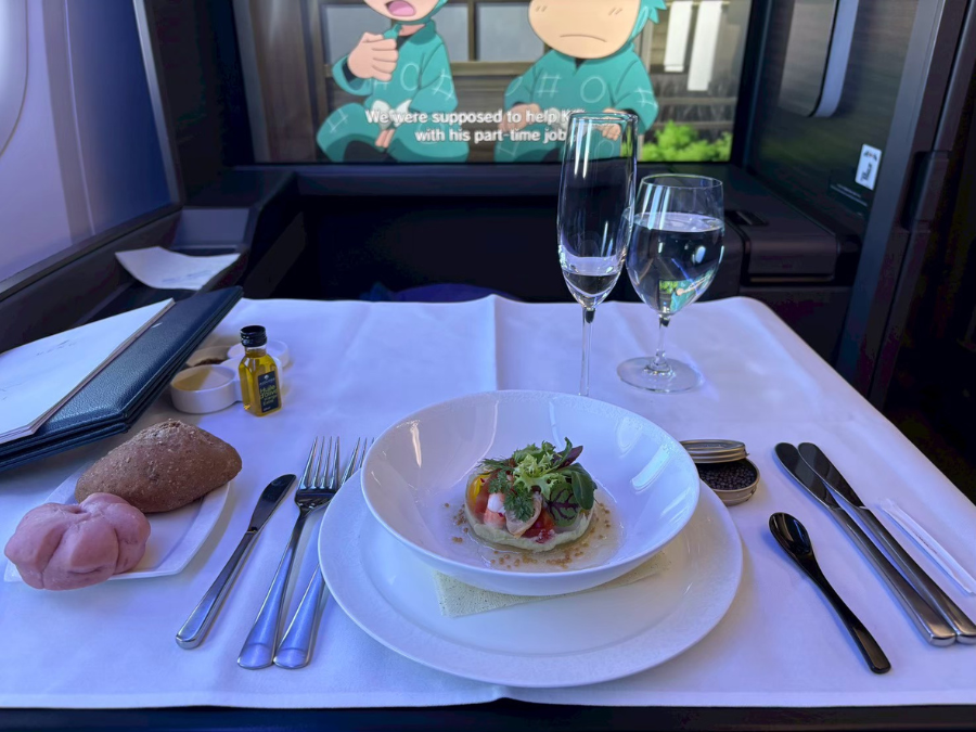 ANAファーストクラス 機内食