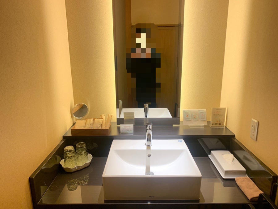 十勝川温泉第一ホテルの洗面スペース