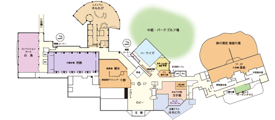 十勝川温泉第一ホテルの館内図