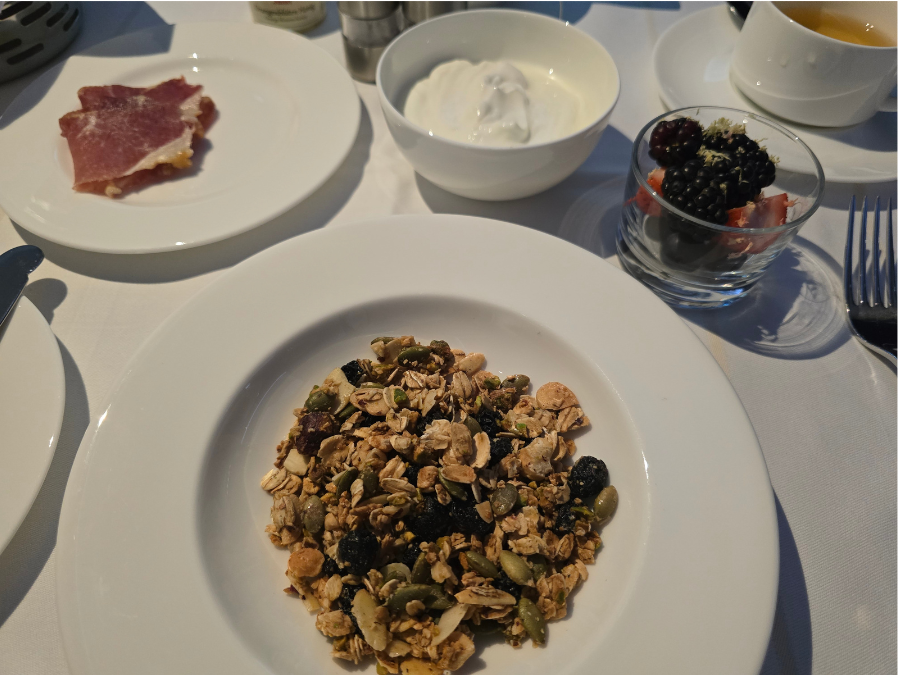 ルフトハンザ航空ファーストクラスの機内食