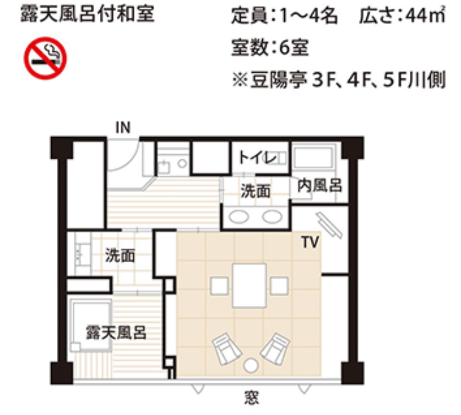 十勝川第一温泉ホテルの客室の平面図