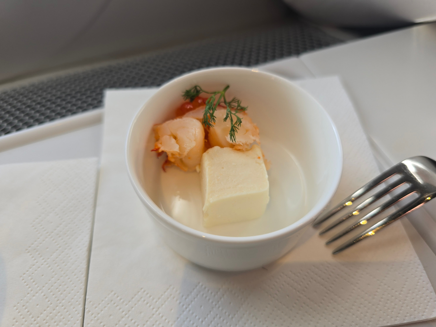 ルフトハンザ航空ファーストクラスの機内食