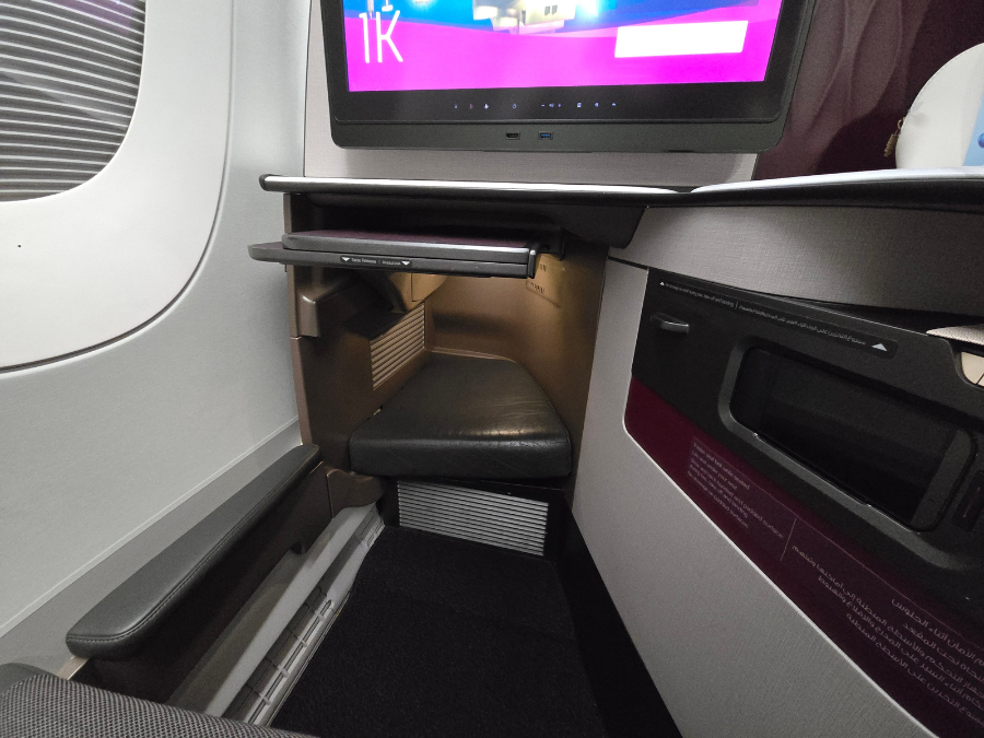 カタール航空のビジネスクラスの座席